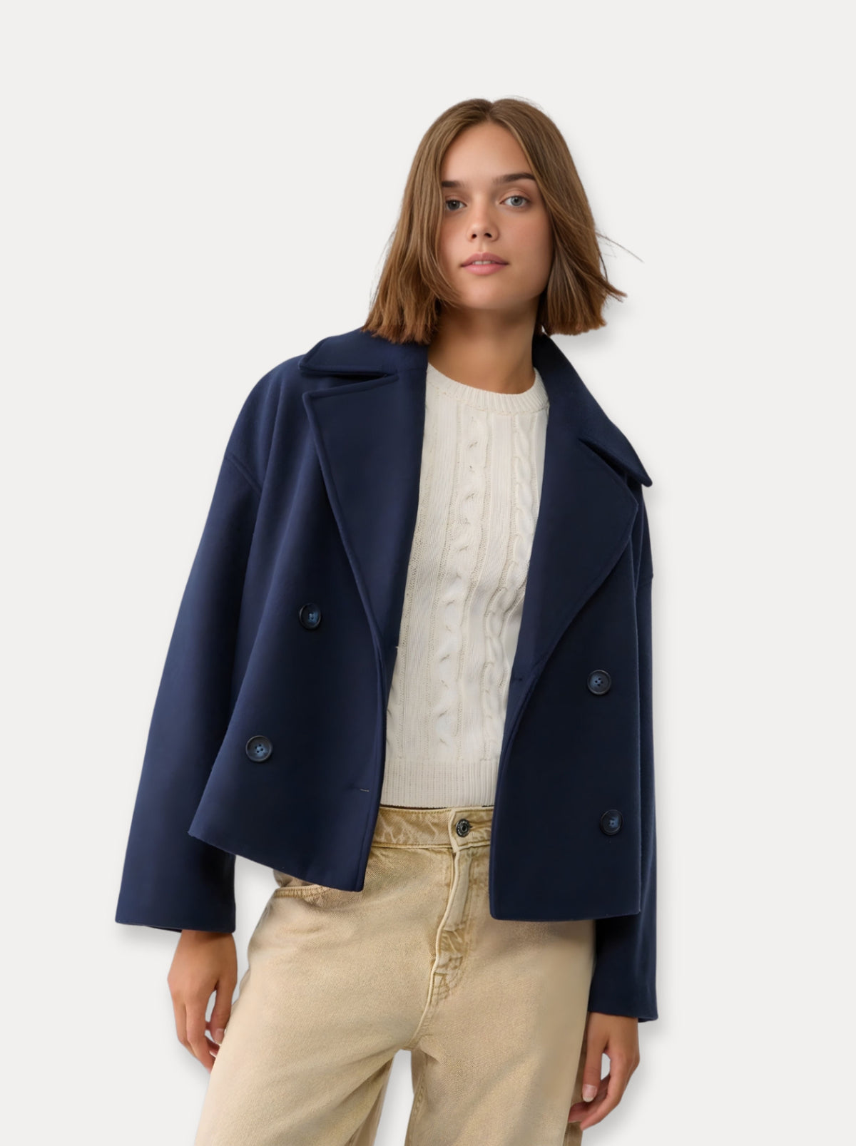 Heritage Cropped Wool Coat