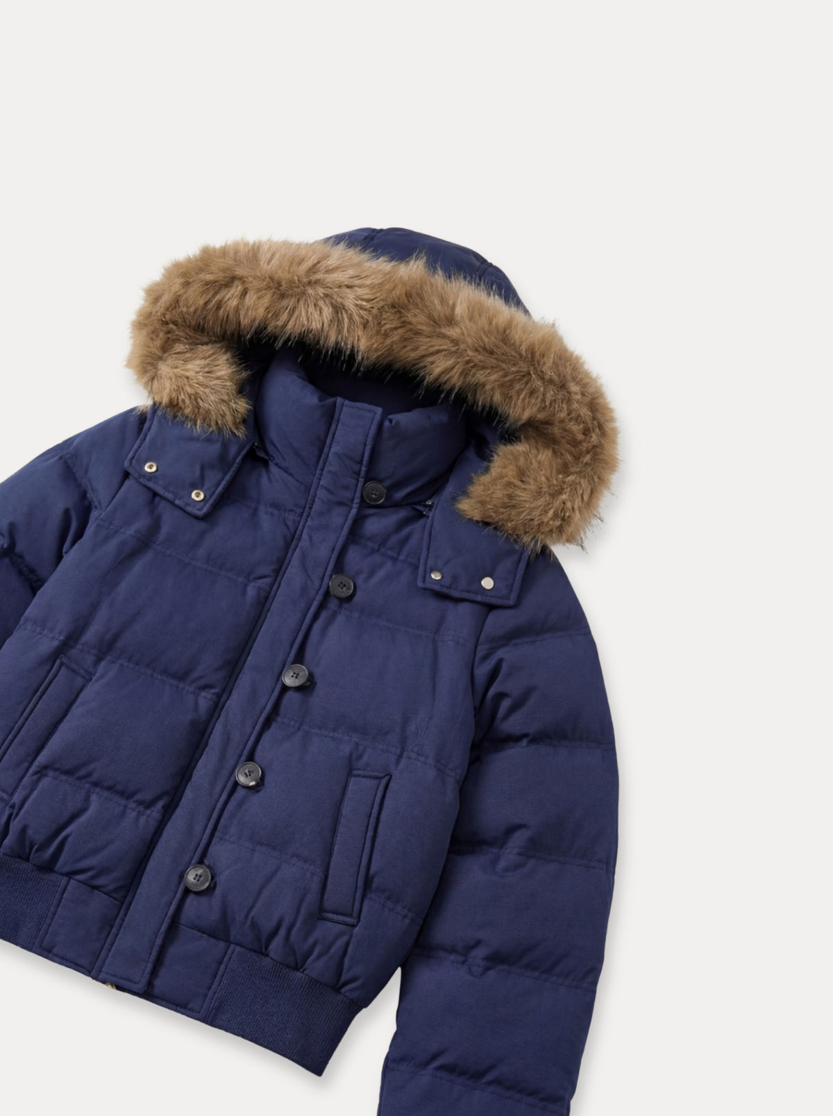 Fur Collar Short Parka