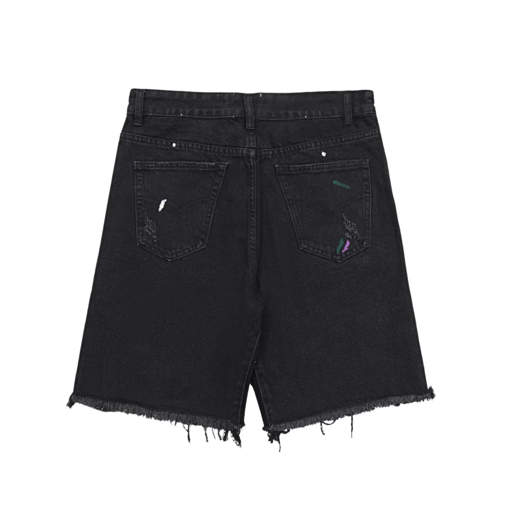 NOIR DENIM SHORTS