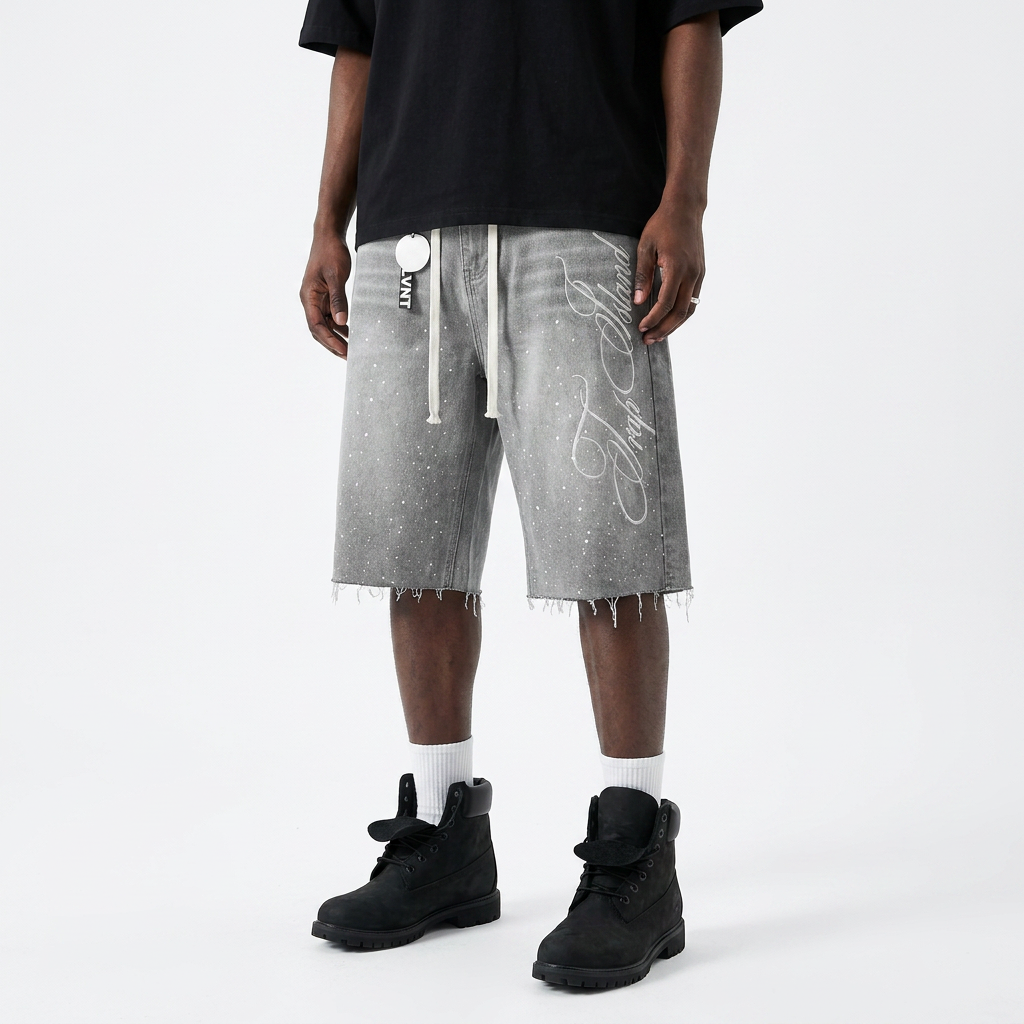 FLARED CLOUD PATTERN SHORTS
