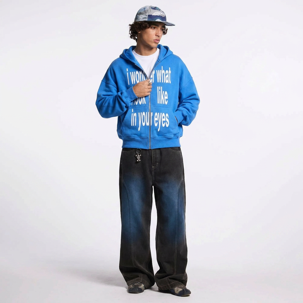 I WONDER WHAT CLOUD Zip up