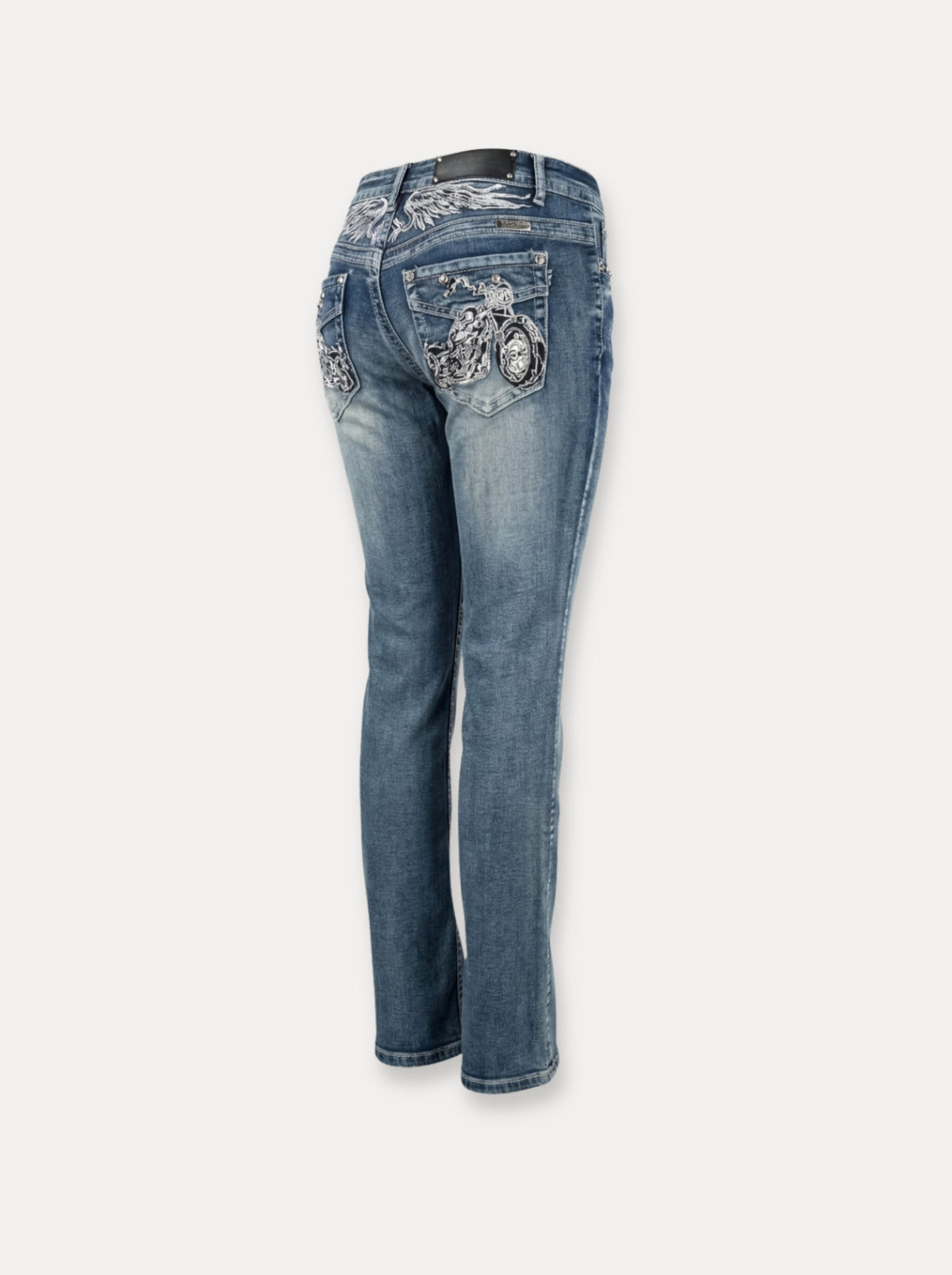 Embroidered Bootcut Jeans