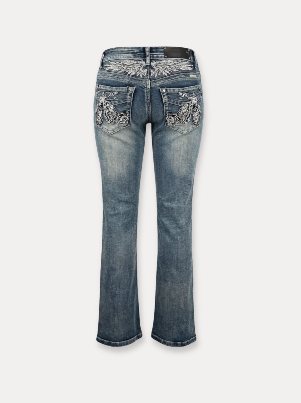 Embroidered Bootcut Jeans