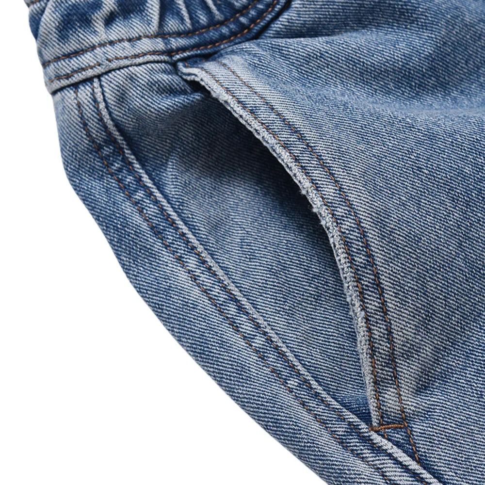 CHALK DENIM SHORTS