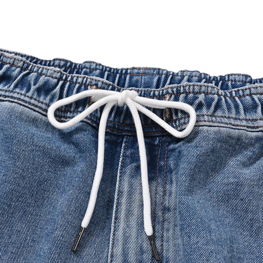 CHALK DENIM SHORTS
