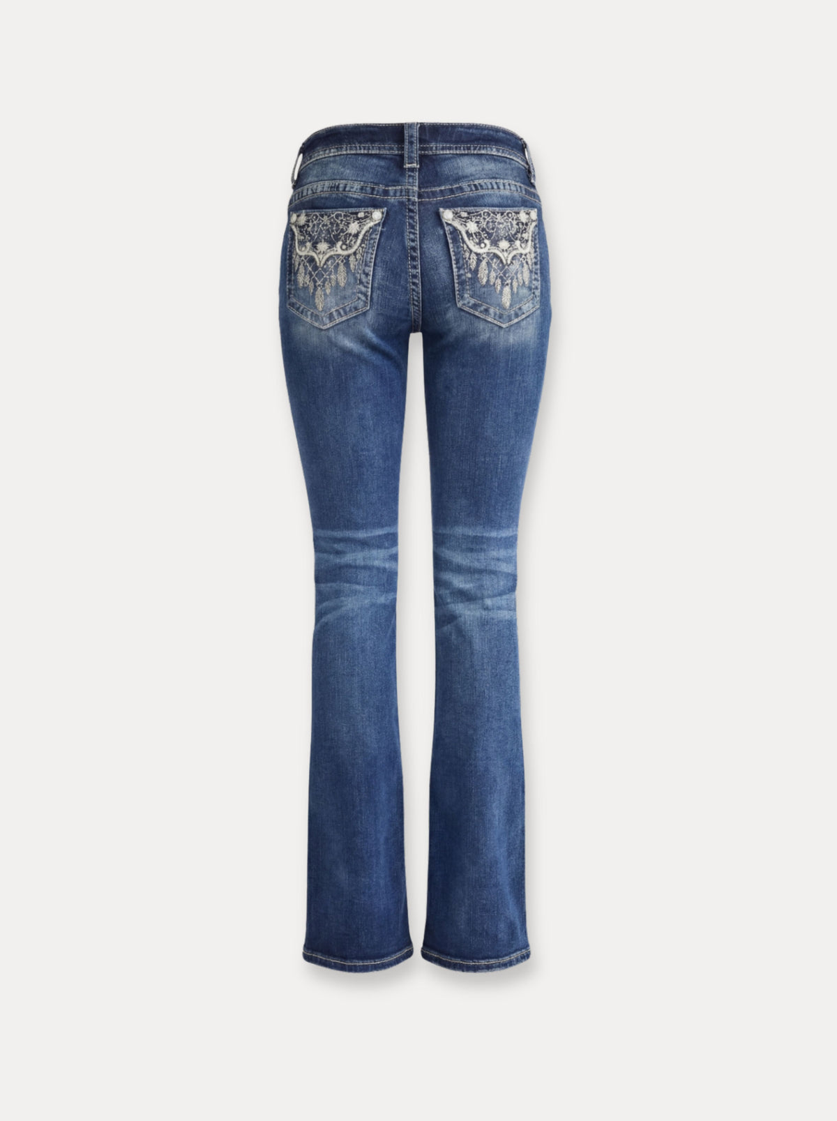 Embroidered Flare Jeans