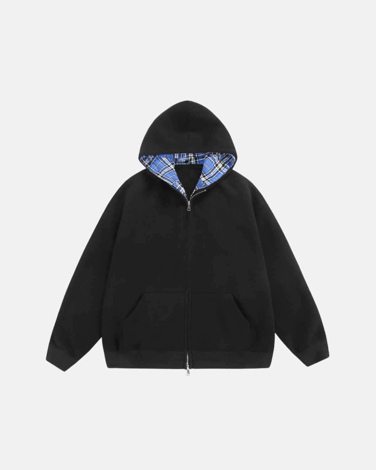 Chequered Zip Hoodie