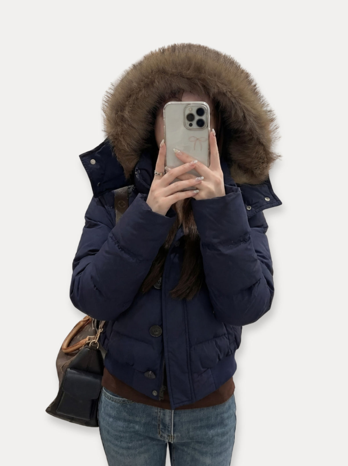 Fur Collar Short Parka