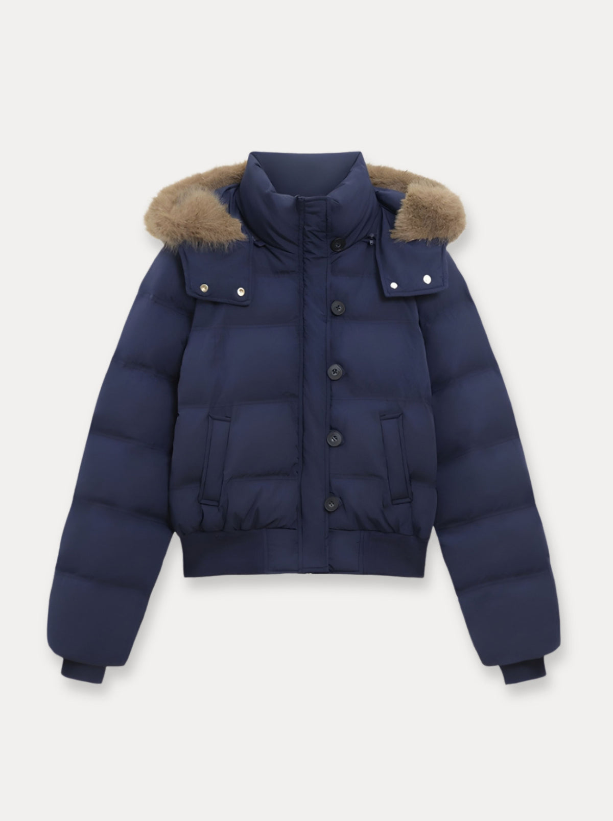 Fur Collar Short Parka