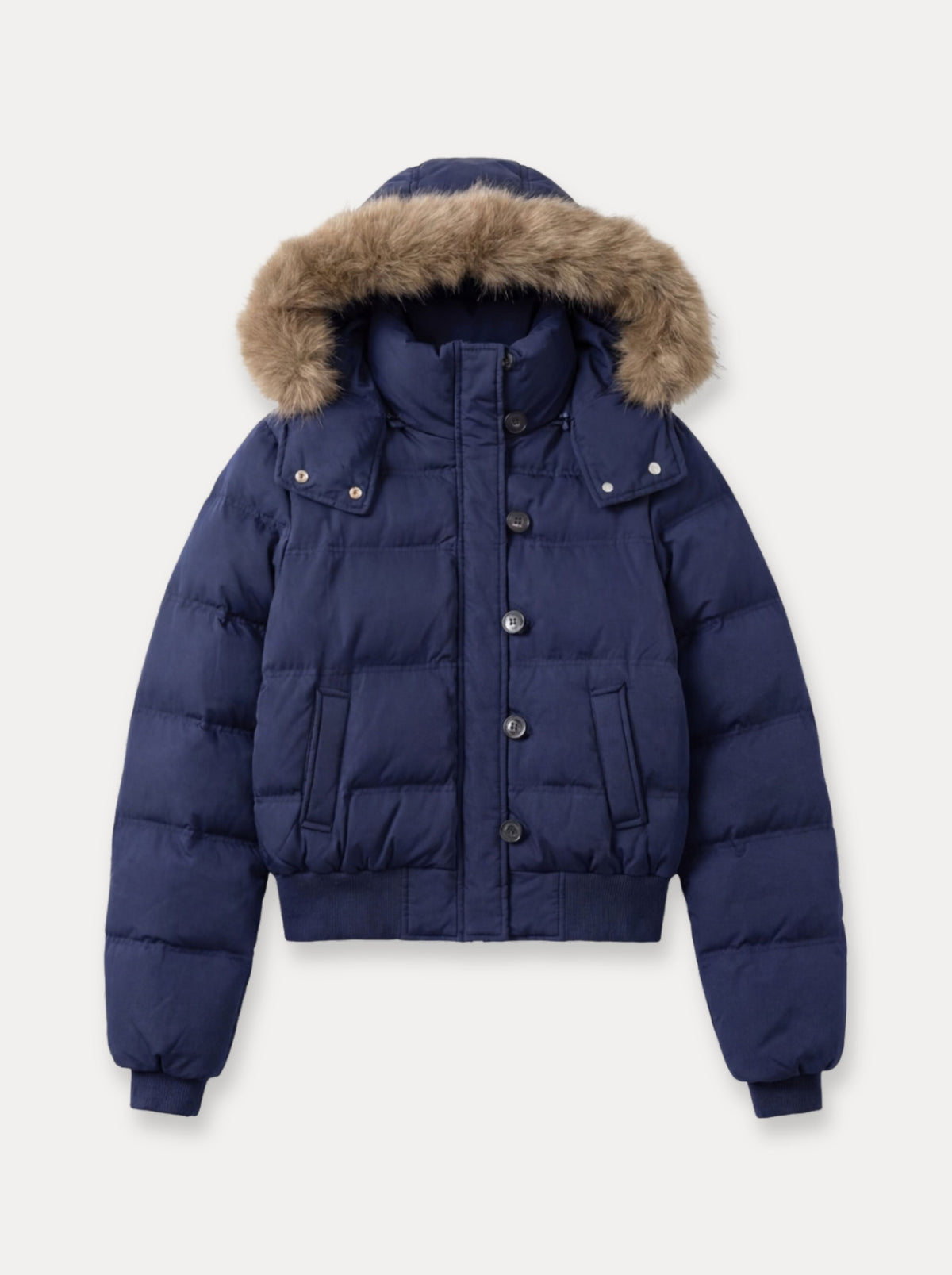 Fur Collar Short Parka