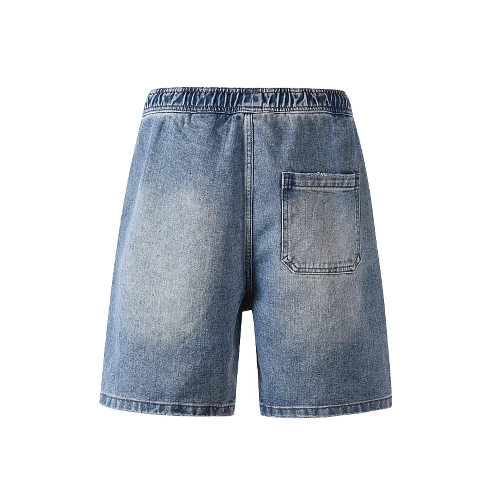CHALK DENIM SHORTS