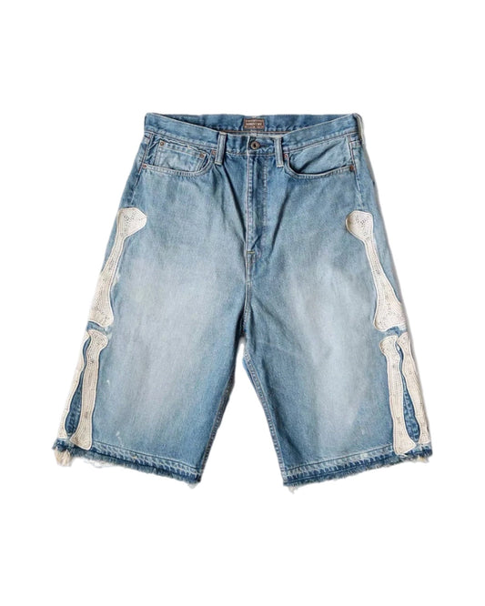 SKELETON CLOUD Denim Shorts
