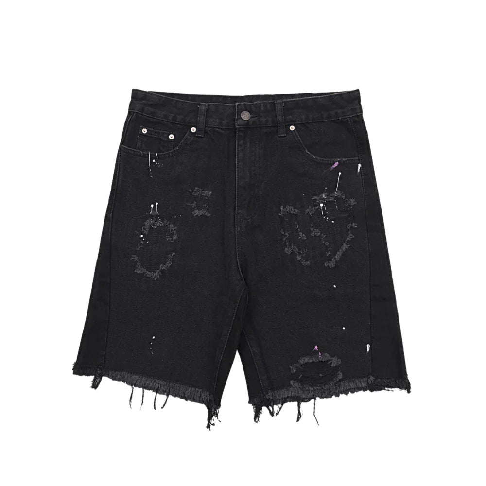 NOIR DENIM SHORTS