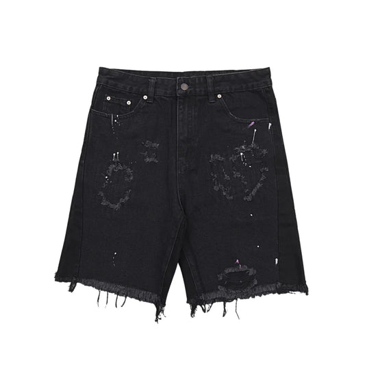 NOIR DENIM SHORTS