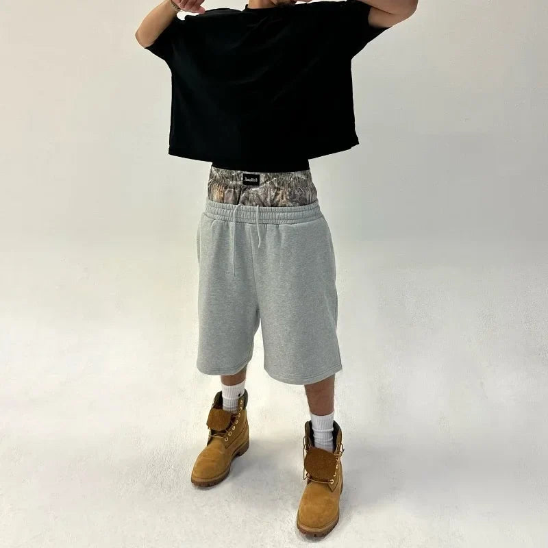 CAMOUFLAGE CLOUD PATTERN SHORTS