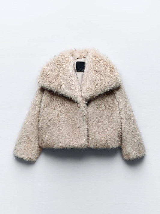 Faux Fur Cropped Jacket