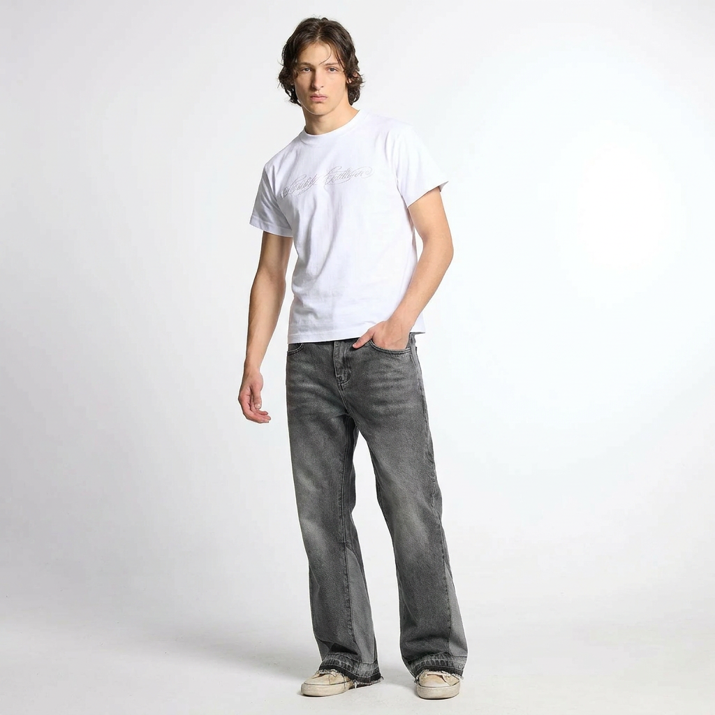 DISTRESSED CLOUD Flared jeans