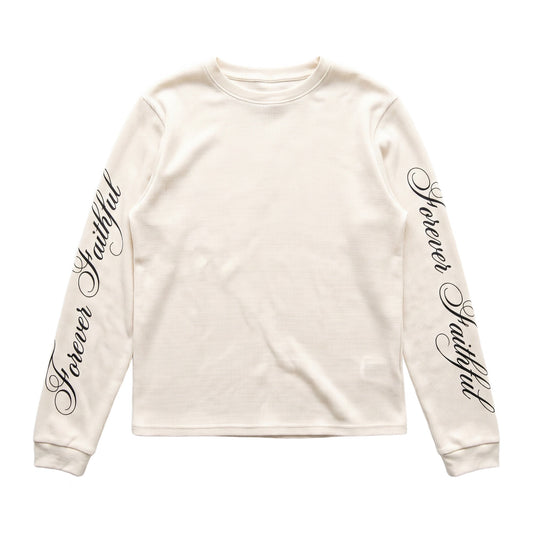 SCRIPT SLEEVE WAFFLE LONG SLEEVE