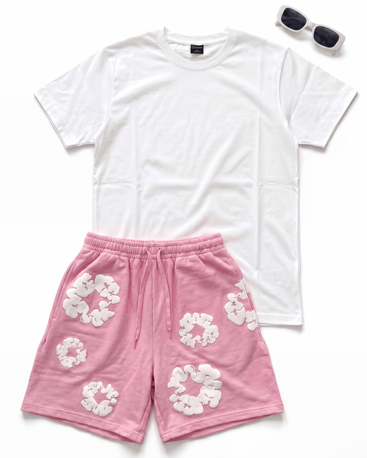 VIRAL OUTFIT - PINK FLORAL SHORTS FIT