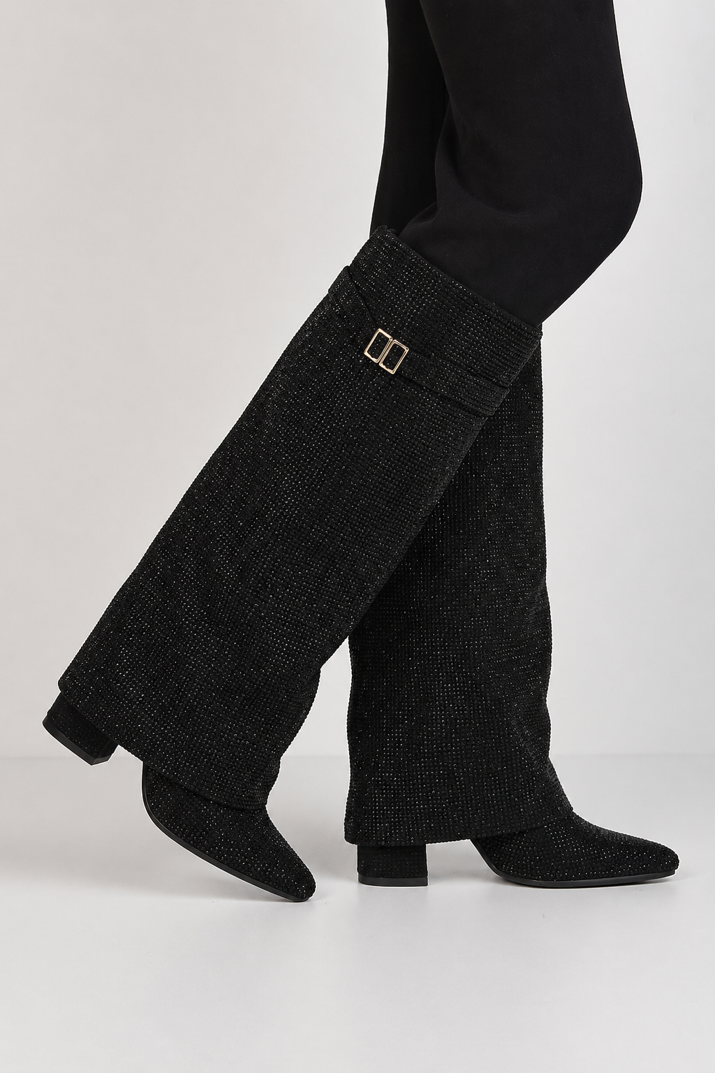 Diamanté Black Boots