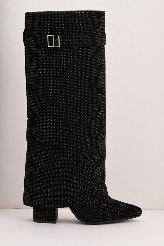 Diamanté Black Boots