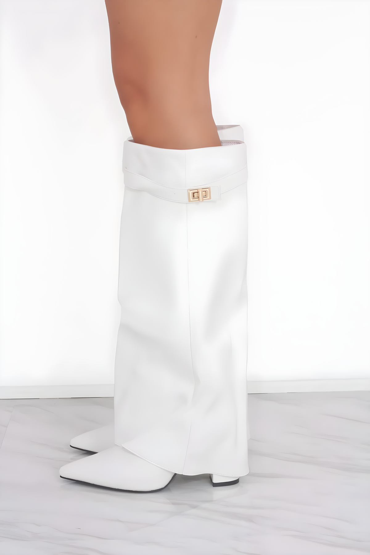 Leather White Boots